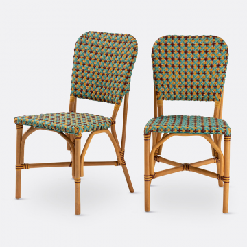 Комплект из 2 плетеных стульев Musette  единый размер желтый