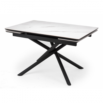 Керамический стол Старлайт 120(180)х80 snow alpin / черный