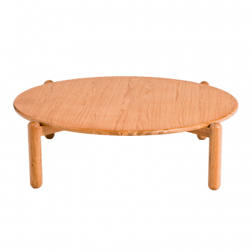 Круглый журнальный столик шпон дуба Coloquo  единый размер каштановый