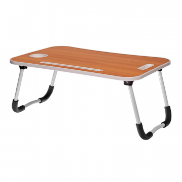 Стол складной с подстаканником «ЛАЙТ», 59,5x39,5x26,4см, мдф, металл, св. дерево, белый