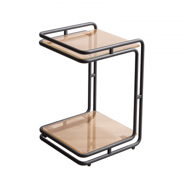 Столик F2F АЙРОНИ С бронзовое стекло, черный корпус