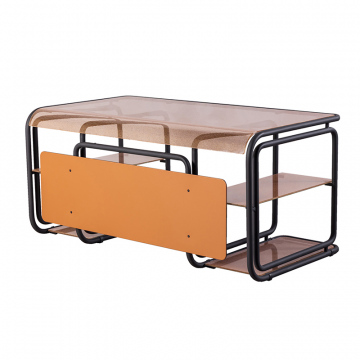 Письменный стол F2F ИНФИНИТИ бронзовое стекло, черный каркас