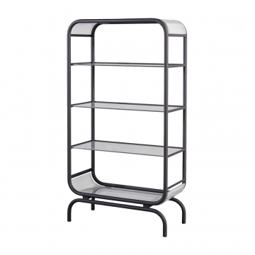 Стеллаж F2F СОЛАРБОКС серебряное стекло, черный каркас