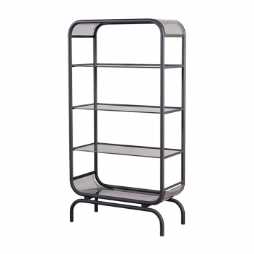 Стеллаж F2F СОЛАРБОКС серое стекло, черный каркас