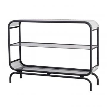 Консоль F2F СОЛАРБОКС серебряное стекло, черный каркас