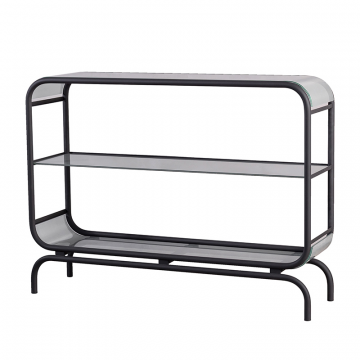 Консоль F2F СОЛАРБОКС серое стекло, черный каркас