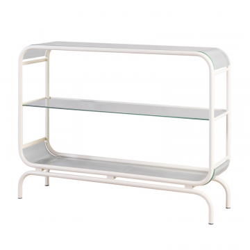 Консоль F2F СОЛАРБОКС серебряное стекло, белый каркас