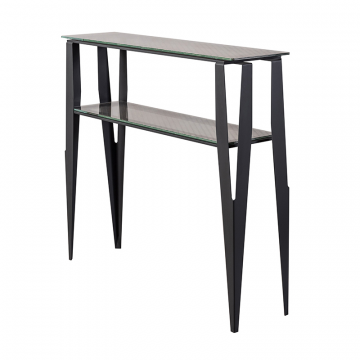 Консольный столик F2F ГРАНЬ серое стекло, черный корпус