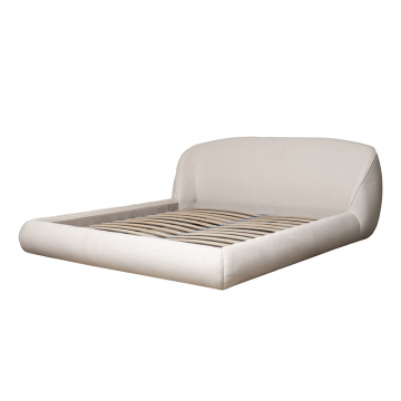Кровать Palazzo 180 без мех.шенилл экрю Natur Ecru 215*240*90см