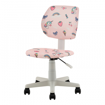 Кресло компьютерное детское ЛОЛО Sweet пластик белый