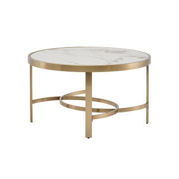 Журнальный столик Адриана 80*80 см светлая керамика