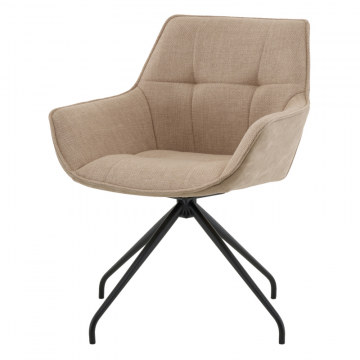 Кресло вращающееся Кимберли рогожка/замша бежевый