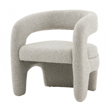 Кресло лаунж Bones серебристый