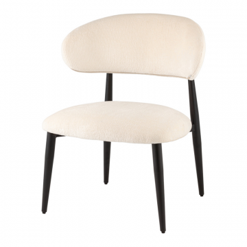 Кресло лаунж Ayla молочный