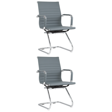 Кресло для посетителей TopChairs Visit серое 2 шт.