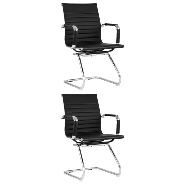 Кресло для посетителей TopChairs Visit черное 2 шт.