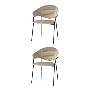 Стул Алексис велюр капучино 2 шт