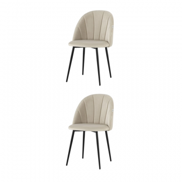 Стул Логан NEW велюр бежевый 2 шт