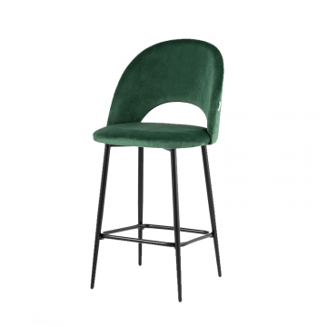 Стул полубарный Меган велюр зеленый ( набор 2 шт)