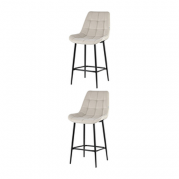 Стул полубарный Флекс велюр бежевый 2 шт.