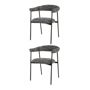 Стул обеденный Toko черно-белый 2 шт.