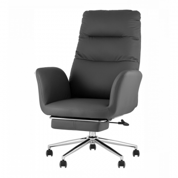 Кресло руководителя TopChairs Solid NC с оттоманкой серый