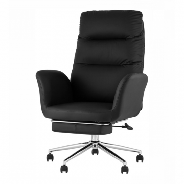 Кресло руководителя TopChairs Solid NC с оттоманкой черный