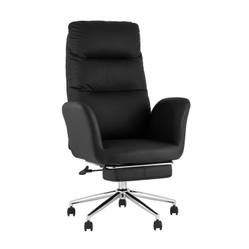 Кресло руководителя TopChairs Solid NC с оттоманкой черный