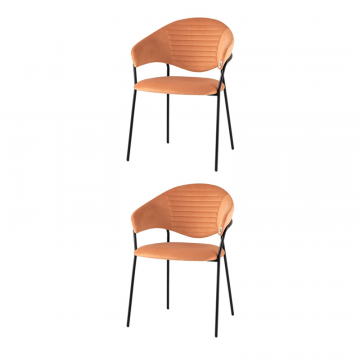 Стул Алексис велюр оранжевый 2 шт