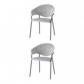 Стул Алексис велюр серый 2 шт