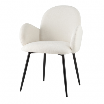 Стул обеденный Wave букле белый