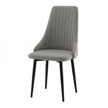 Стул Касаденика велюр серый, спинка гобелен перья