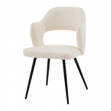 Стул Роккиана букле молочный