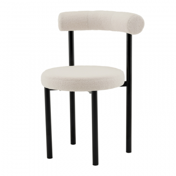Стул обеденный Флорео букле молочный