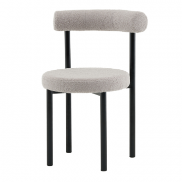 Стул обеденный Флорео букле светло-серый