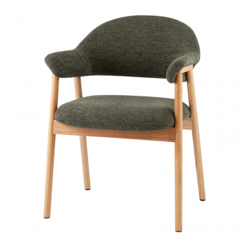 Стул обеденный Tavu с деревянными ножками зеленый