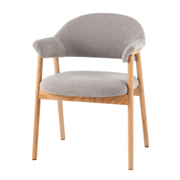 Стул обеденный Tavu с деревянными ножками серый