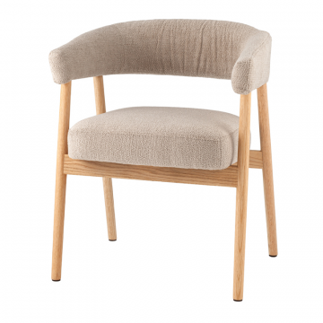 Стул обеденный Zubo с деревянными ножками бежевый