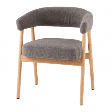 Стул обеденный Zubo с деревянными ножками темно-серый