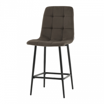 Стул полубарный Одди велюр темно-серый