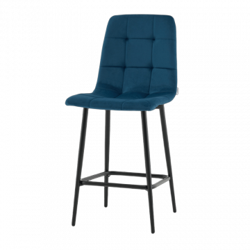 Стул полубарный Одди велюр синий