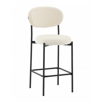 Стул полубарный Бриф DD букле молочный