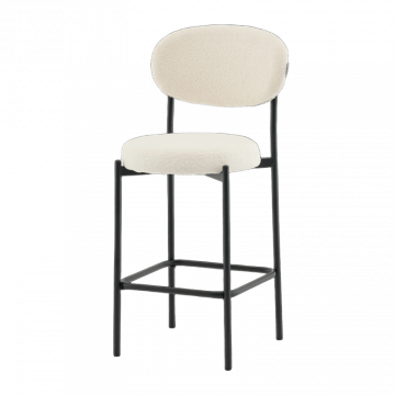 Стул полубарный Бриф DD букле молочный