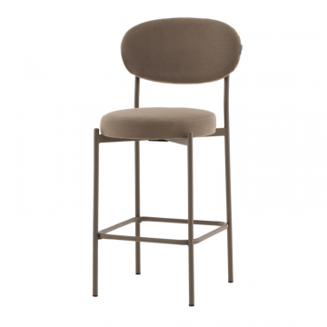 Стул Полубарный Бриф DD велюр капучино каркас капучино муар