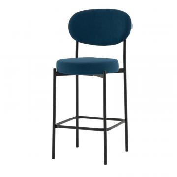 Стул Полубарный Бриф DD велюр синий