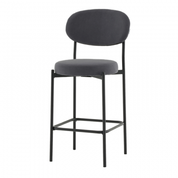 Стул Полубарный Бриф DD велюр тёмно-серый