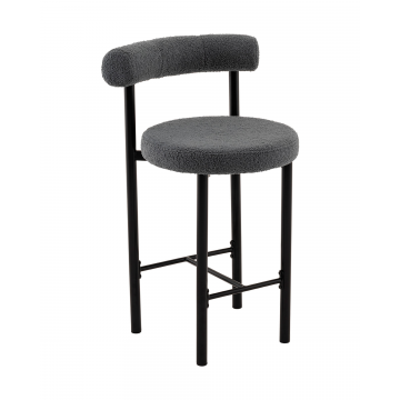 Стул полубарный Флорео букле темно-серый