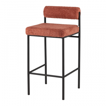 Стул полубарный Балла букле коралловый