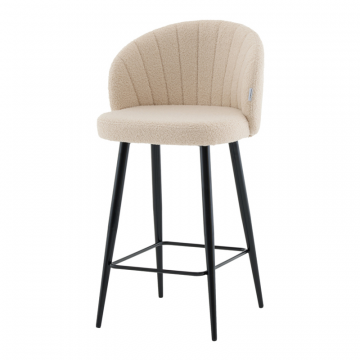 Стул полубарный Ханнингем букле бежевый