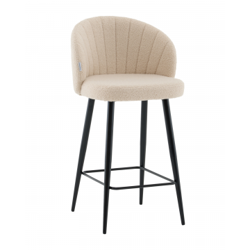 Стул полубарный Ханнингем букле бежевый